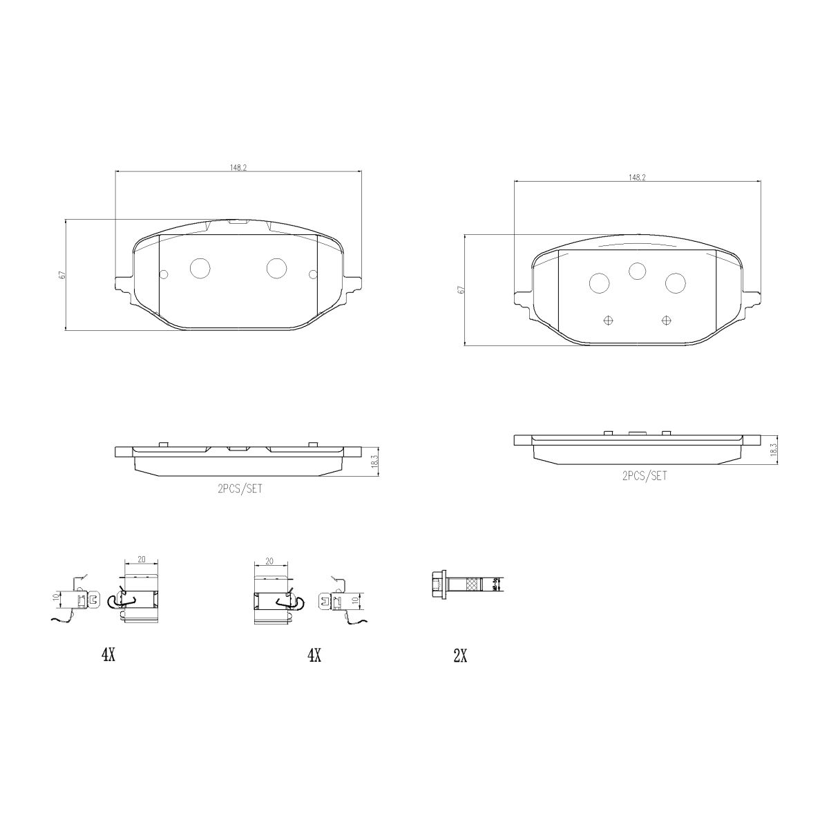 Jarrupalat, levyjarru BREMBO P 61 142