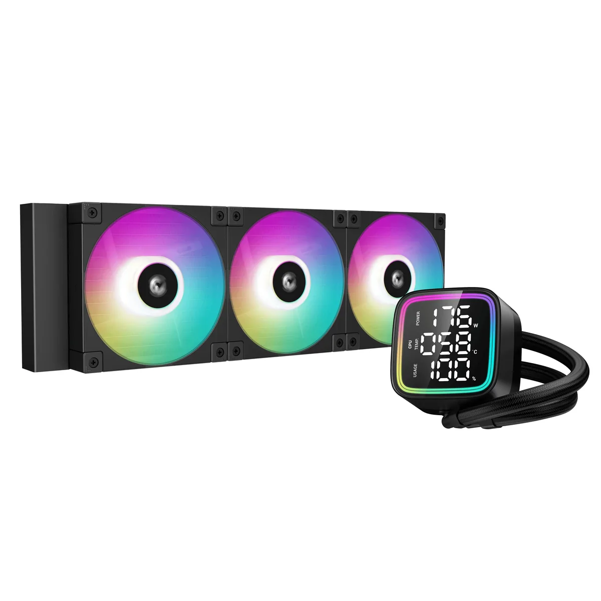 DeepCool LD 360mm ARGB -nestejäähdytin, musta