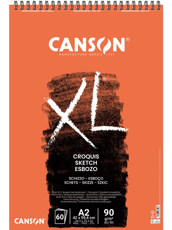Canson XL Croquis FG A2 90G Spiral 60 SH