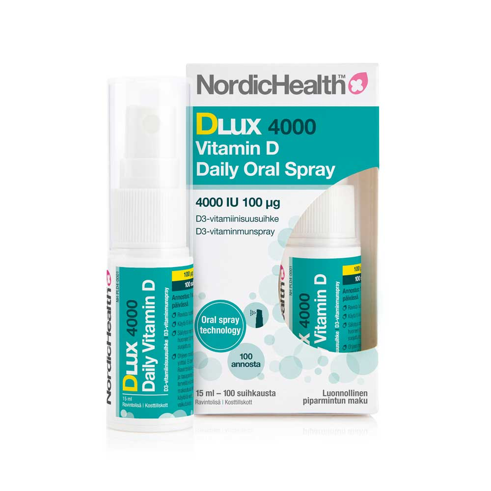 Nordic Health DLux 4000 D3 100 mikrog 15 ml  -suusuihke