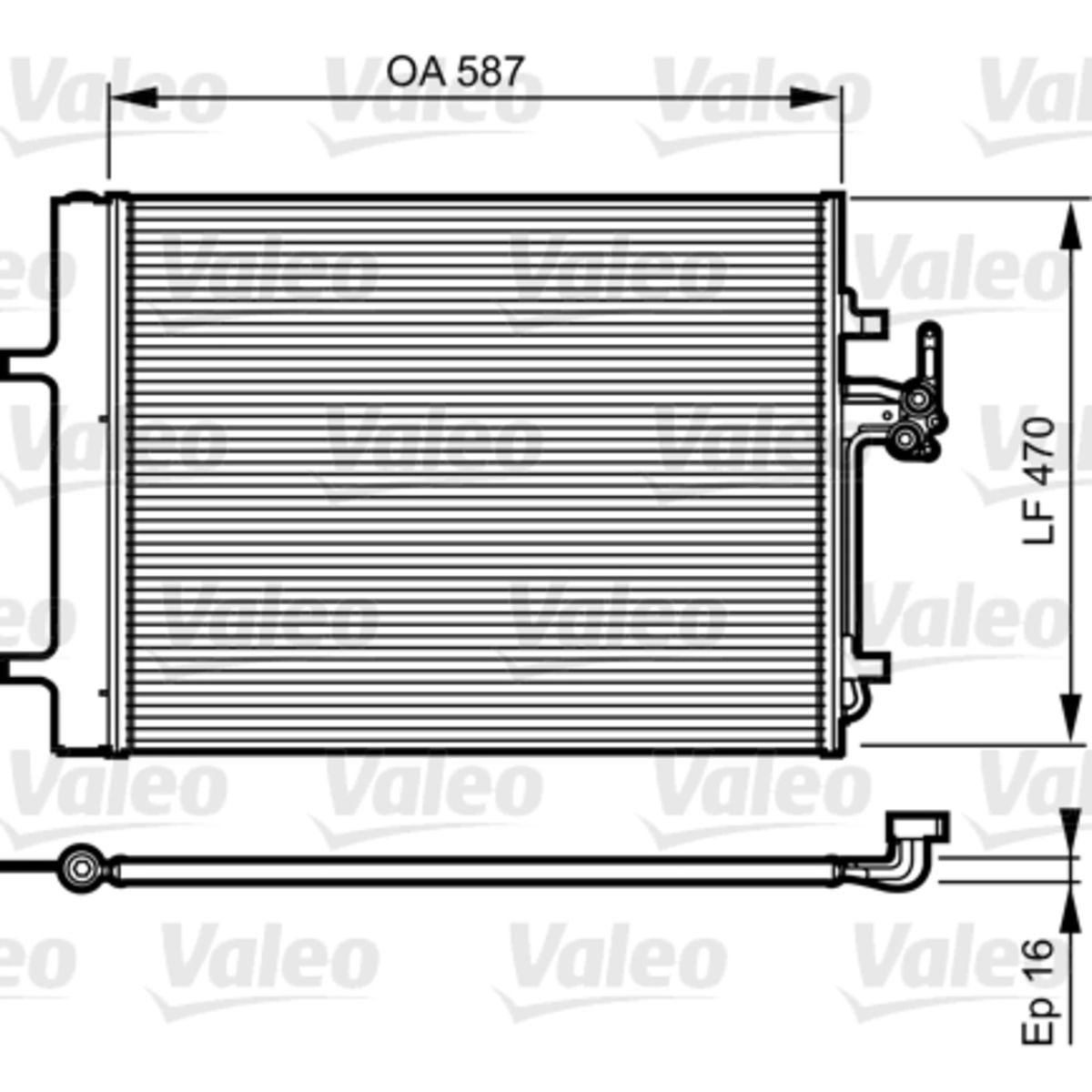 Lauhdutin, ilmastointilaite VALEO 814184