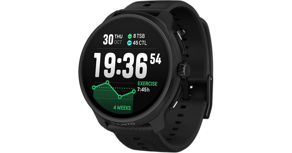 Suunto Race 2 urheilukello ruostumaton teräs, All Black