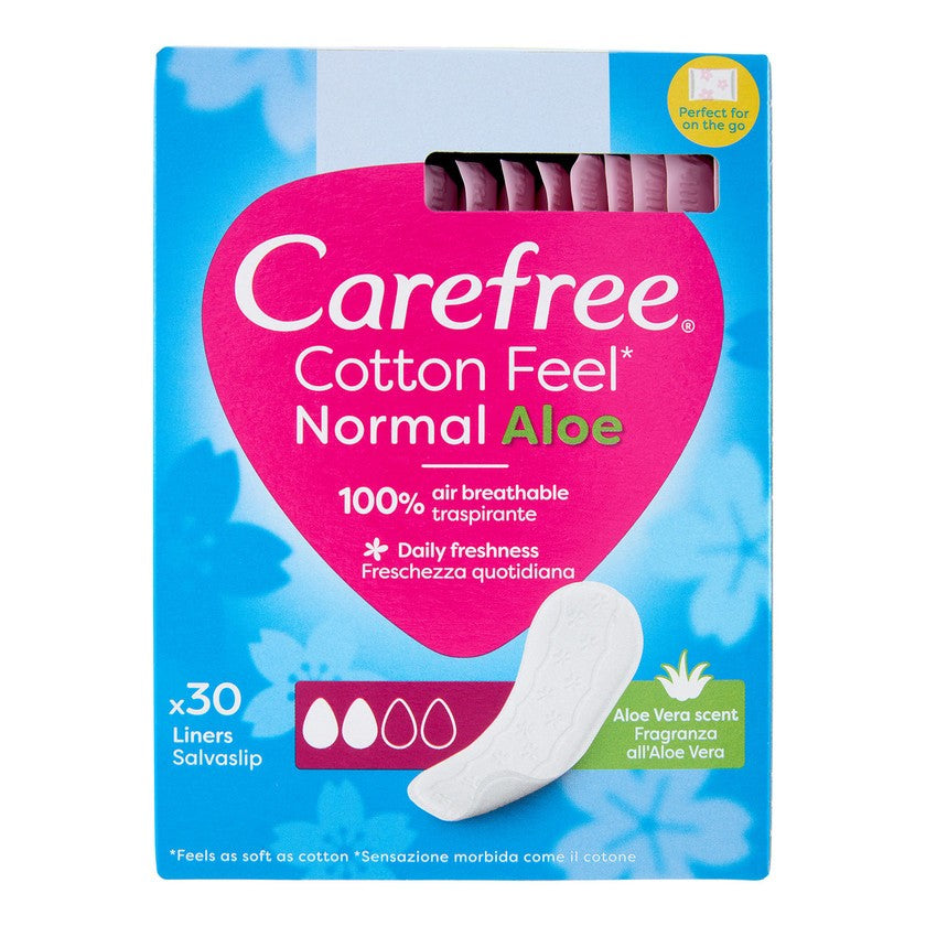 Carefree Hellävaraisesti hajustetut Aloe-pikkuhousunsuojat 30 kpl