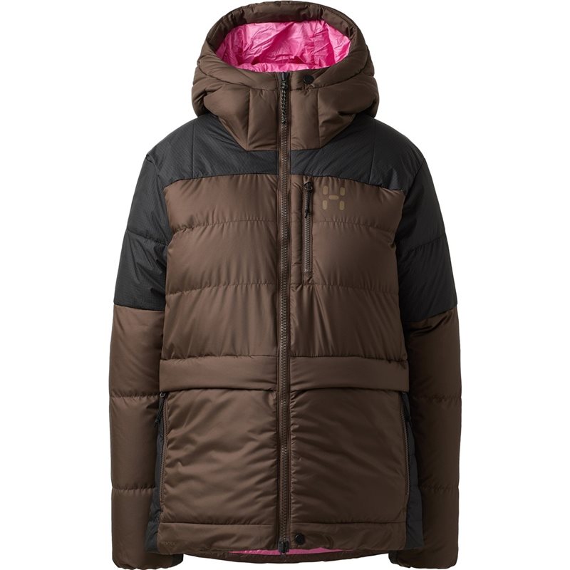 Haglöfs Riksgränsen Down 850 II Hood Women Woodland Brown - XS
