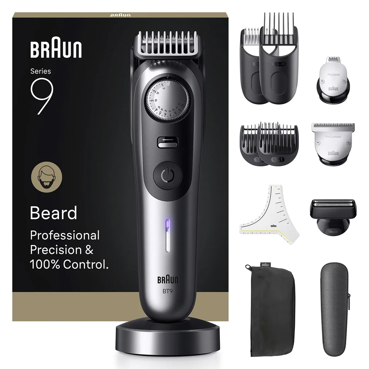 Barzdaskutė Braun Series 9 partatrimmeri, BT9560, Kromi