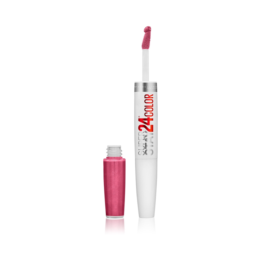 SUPERSTAY 24H Color nestemäinen huulipuna balsamilla 5,4 g - Sävy: 195 Reliable Raspberry