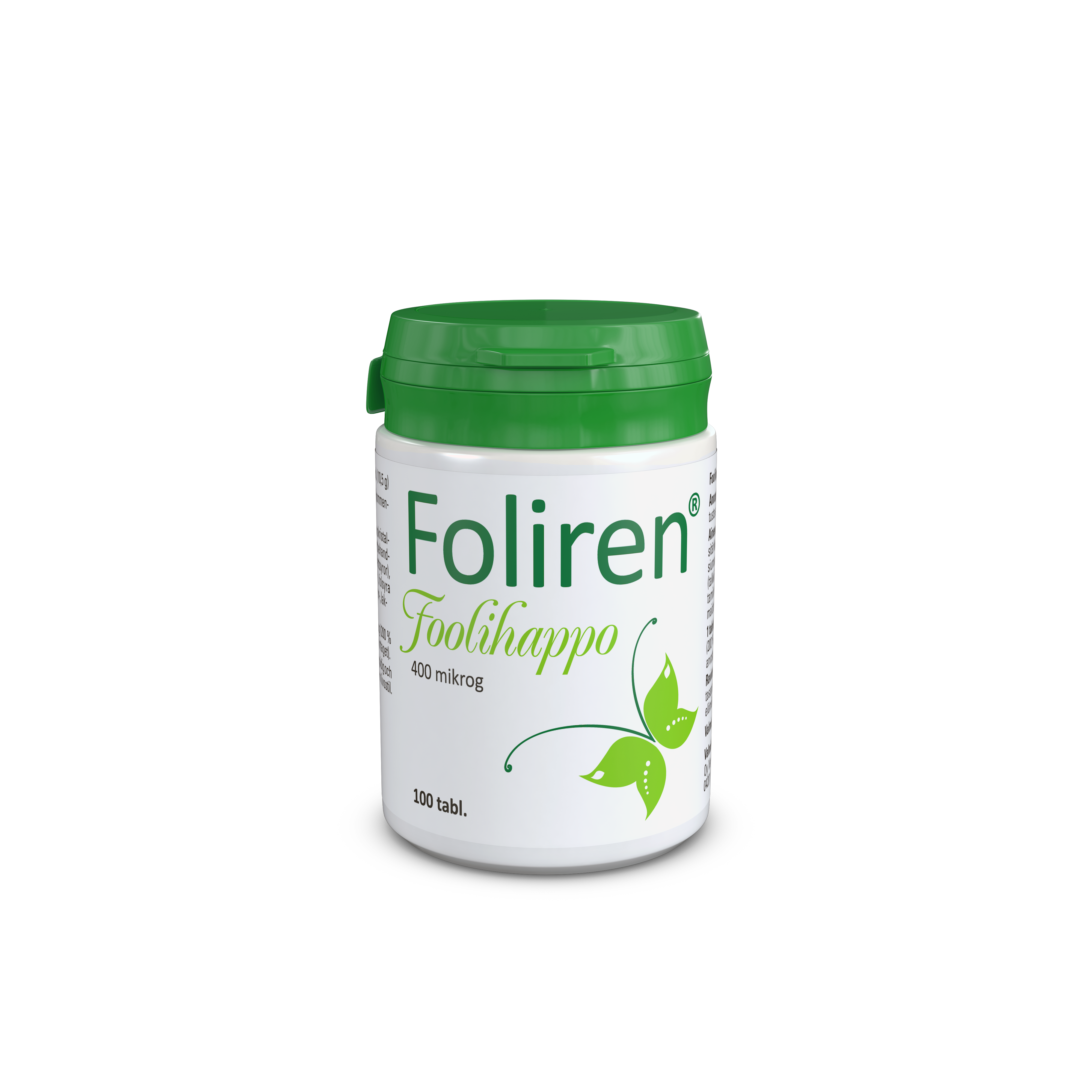 Foliren 400 mikrog 100 tabl