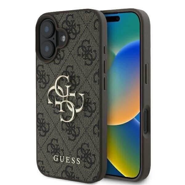 GUESS 4G Big Logo Case for iPhone 16 Pro - Brown