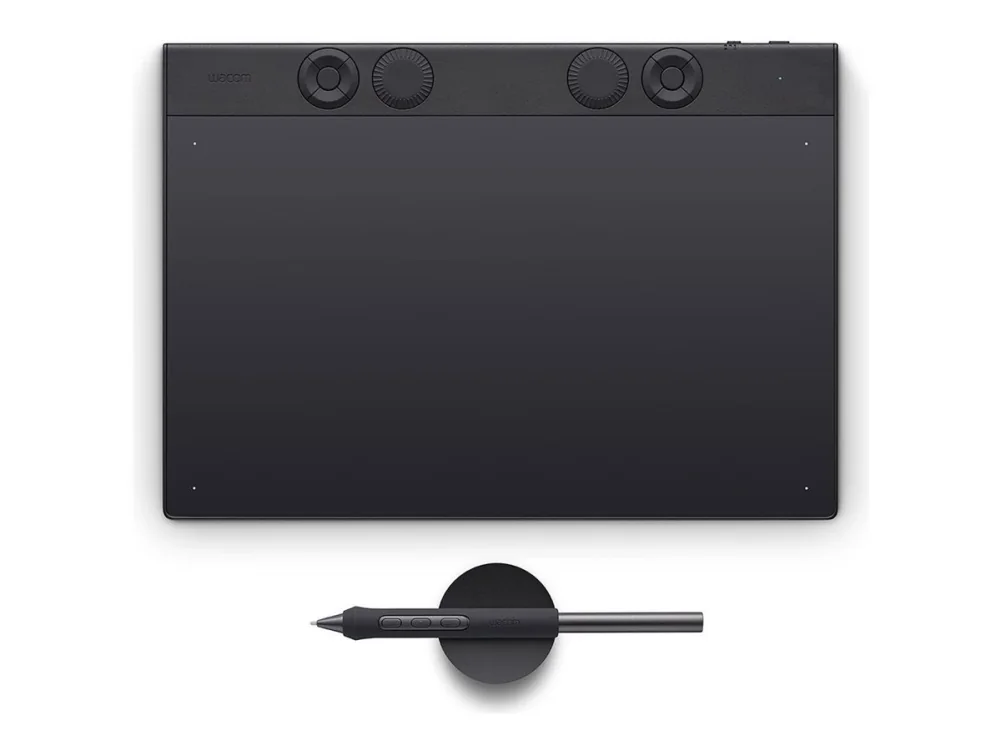 Wacom Intuos Pro Medium – 2025, 263 x 148 mm, USB/Bluetooth, Kynä, 16:9, 1,8 m, musta