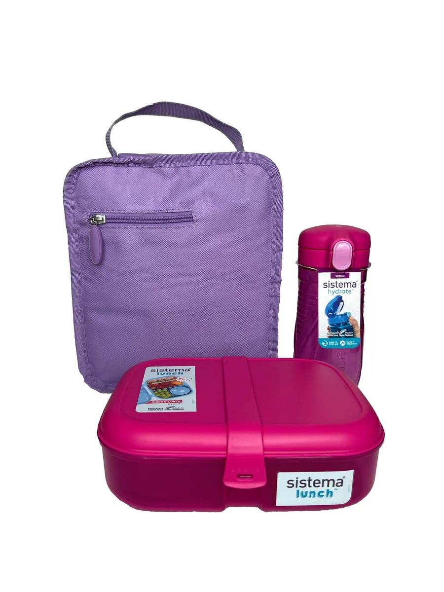 Sistema - LunchTime 3-pack - Pink/Purple