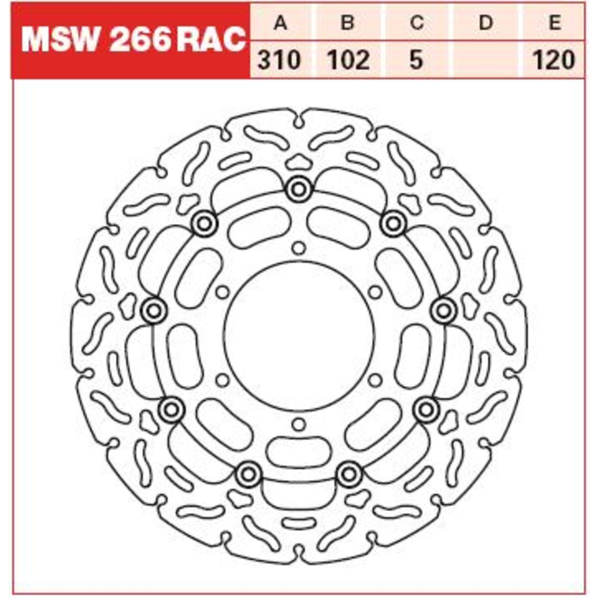 Jarrulevy TRW MSW266RAC
