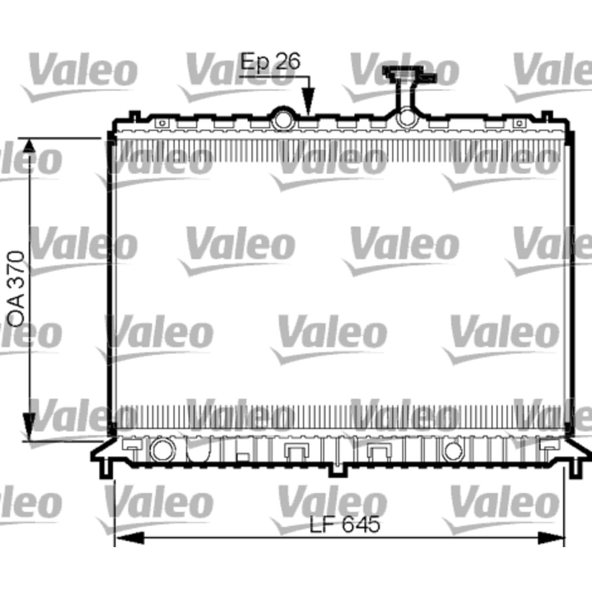 Jäähdytin, moottorin jäähdytys VALEO 735501