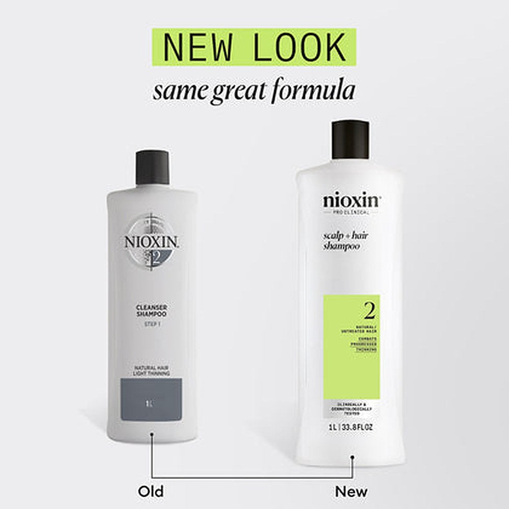 Nioxin System 2 Hoitoaine Ohuille Näkyvästi Harvenneille Hiuksille 300ml — Hoitoaine
