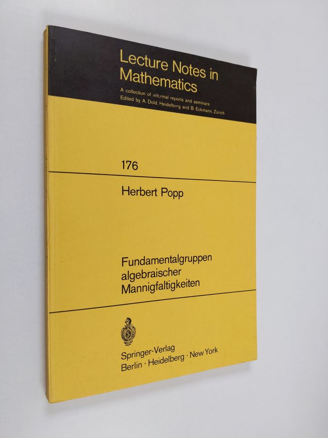 Albrecht Dold : Lecture Notes in Mathematics