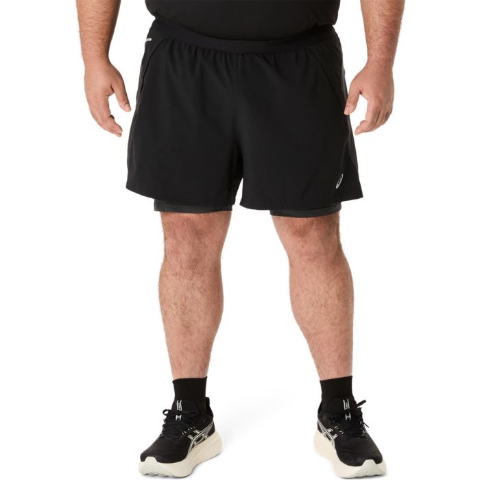 ASICS Road 2in1 5 Inch Shorts K. L Musta Miehet
