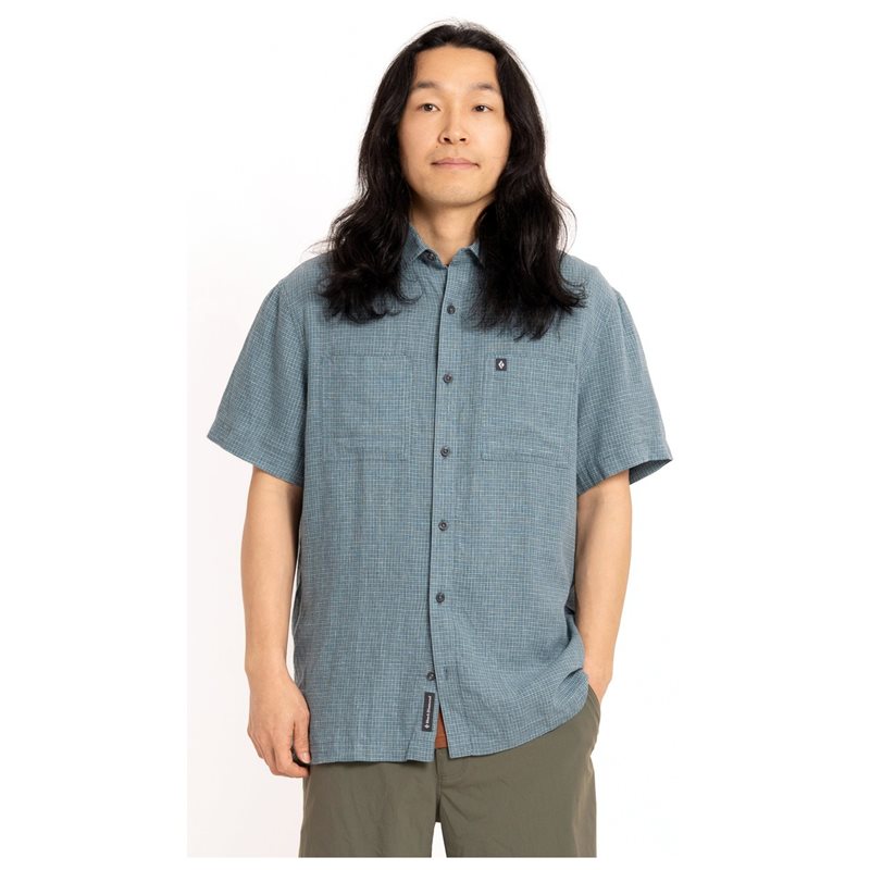Black Diamond M Scenic Route Ss Shirt Midnight Blue-Glacier - L