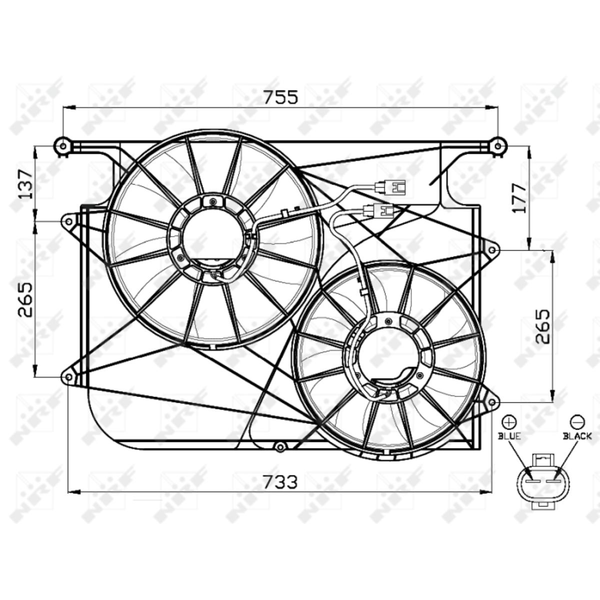 Jäähdyttimen tuuletin NRF 47535