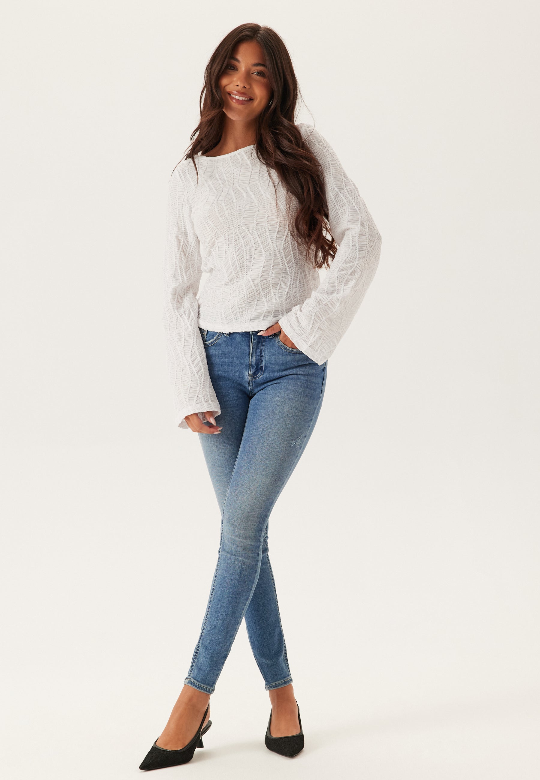 VERO MODA Farkut 'FLASH' sininen denim