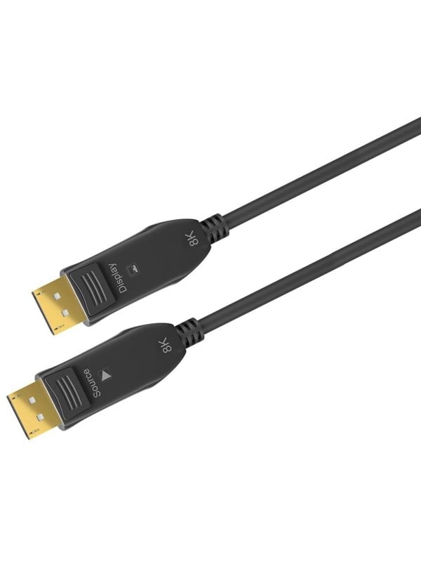 Goobay Optisk DisplayPortTM-hybridkabel 2.0 (AOC) Guldpläterad DisplayportTM plugg > DisplayportTM plugg