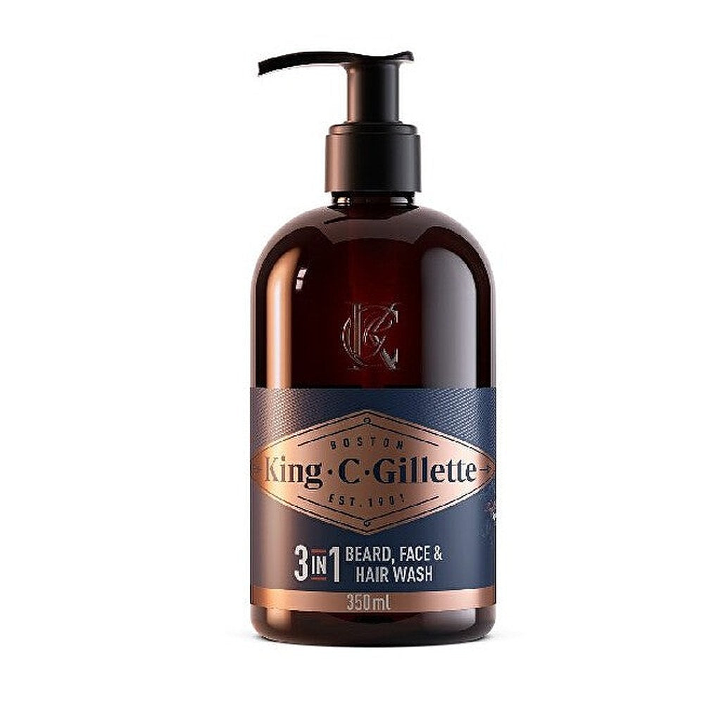 Gillette King C. Shampoo partalle ja kasvoille 350 ml