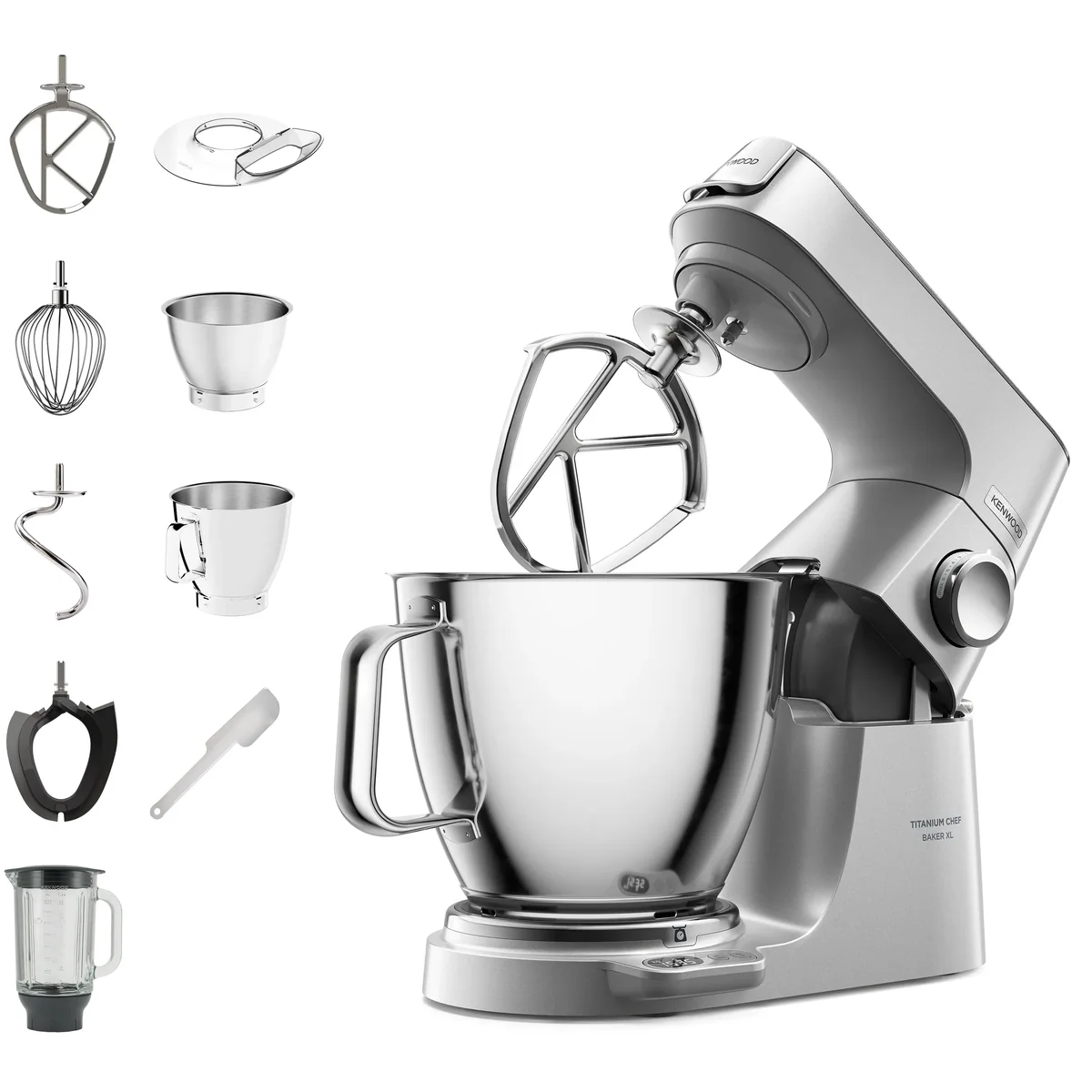 Kenwood Titanium Chef Baker XL KVL85.124SI – Keittiökone – 1200 W – hopea