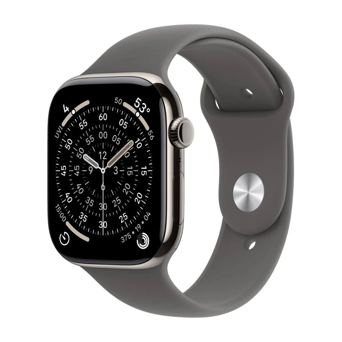 Apple Watch Series 11 GPS + Cell 46 mm luonnonvaalea titan, liuskeenharmaa urheiluranneke - M/L