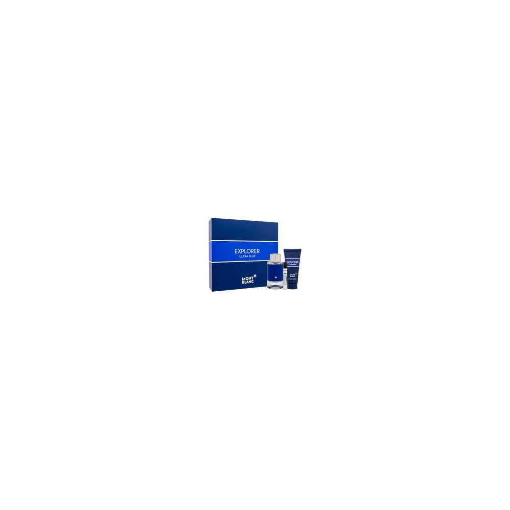 Mont Blanc Explorer Ultra Blue Gift Set EDP 100 ml, miniatyyri EDP 7,5 ml ja suihkugeeli 100 ml