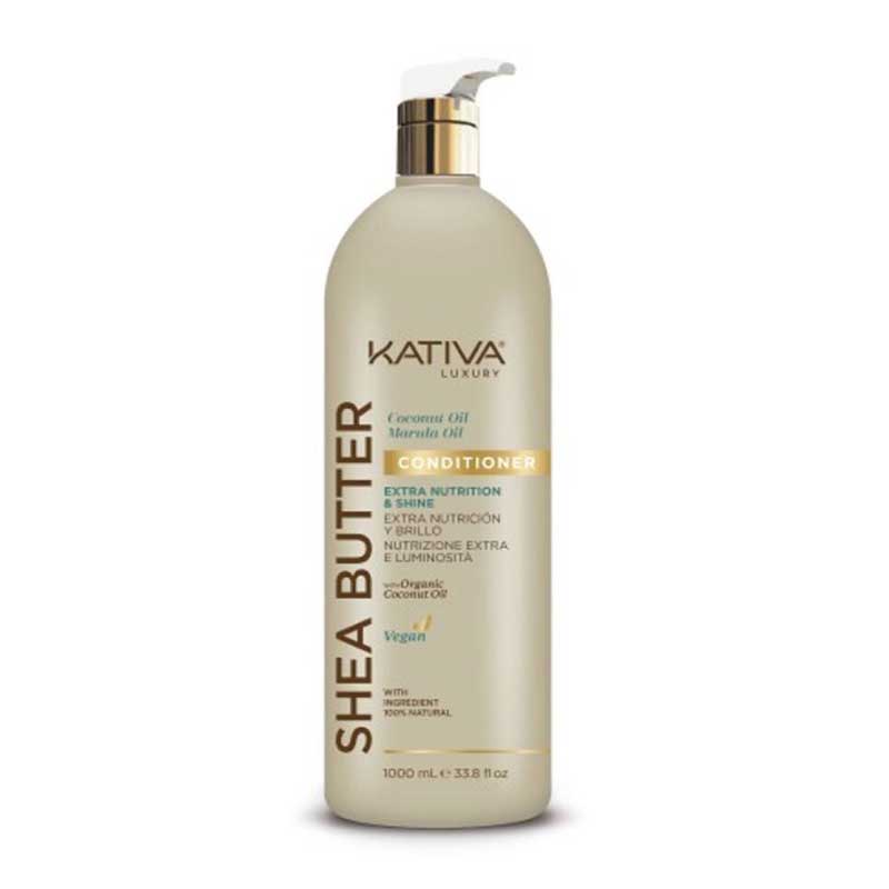 Sheavoita sisältävä hoitoaine Kativa, kookos- ja marulaöljy, 1000 ml