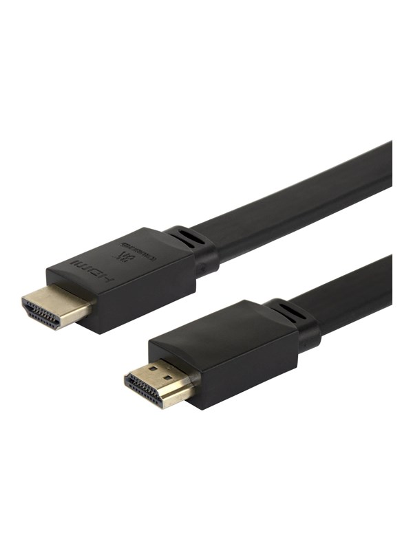 Deltaco HDMI 2.1 Flat -kaapeli, jossa 8K, 1 m, musta