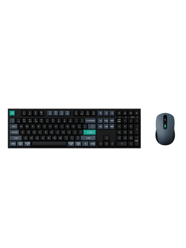 Keychron B36 & BM25 Keyboard & Mouse Wireless Combo - Näppäimistö ja Hiirisetti - Pohjoismainen - Musta
