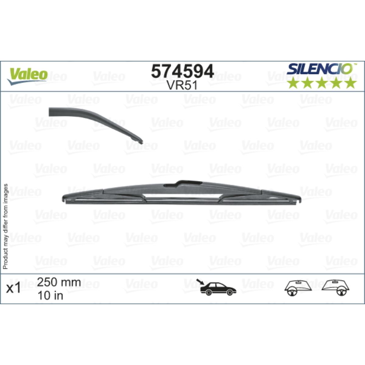 Takalasin pyyhkijä VALEO 574594