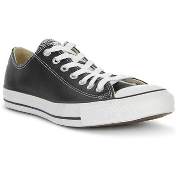 CONVERSE Matalavartiset tennarit 'Chuck Taylor All Star Leather' musta / valkoinen