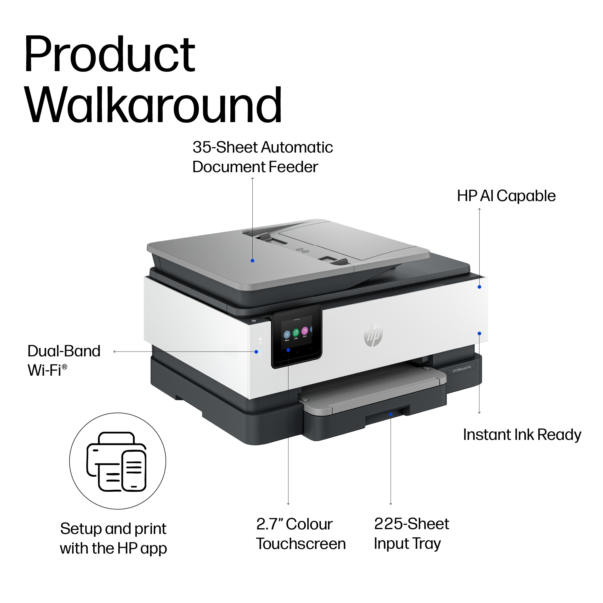 HP Officejet Pro 8132e All in One Multifunction - väri - Muste