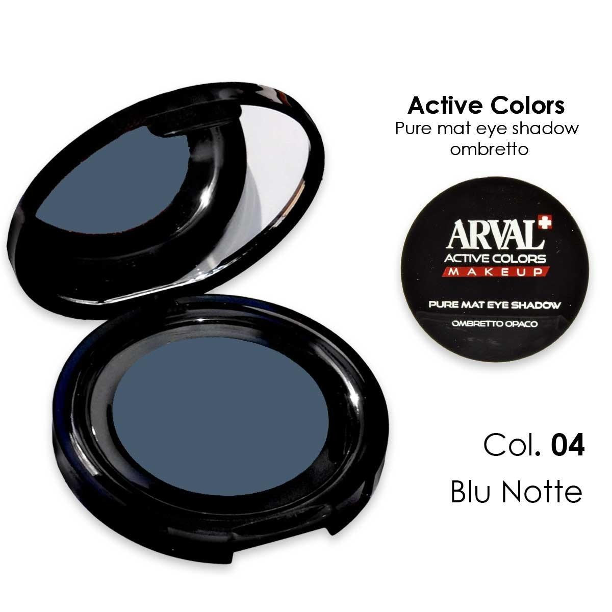 Arval Pure Mat Eye Shadow N. 04 - Blu Notte Matta Luomiväri