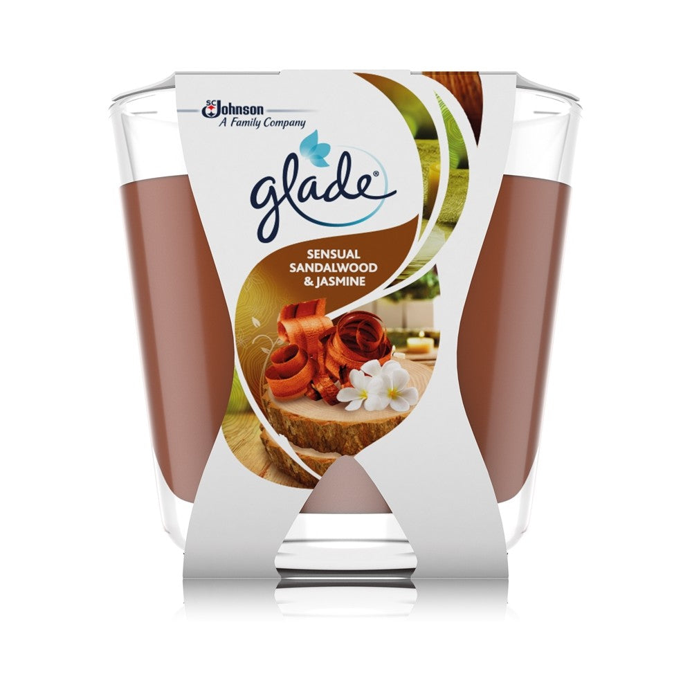 Glade santelipuun ja jasmiinin tuoksukynttilä 70 G