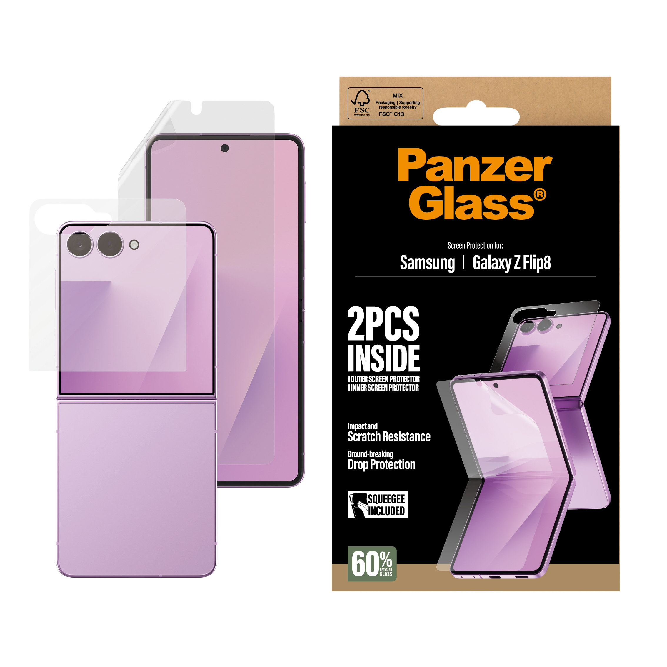 PanzerGlass Screen Protector Samsung Galaxy Z Flip8 | Glass & Film