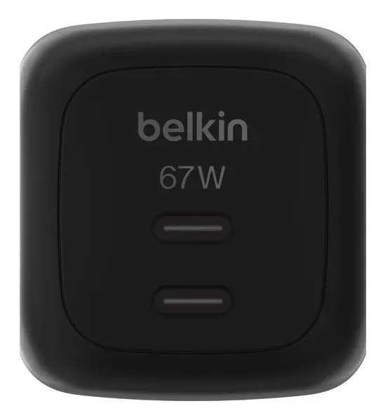 Belkin BoostCharge 67W Dual USB-C PD Wall Charger with PPS - Black