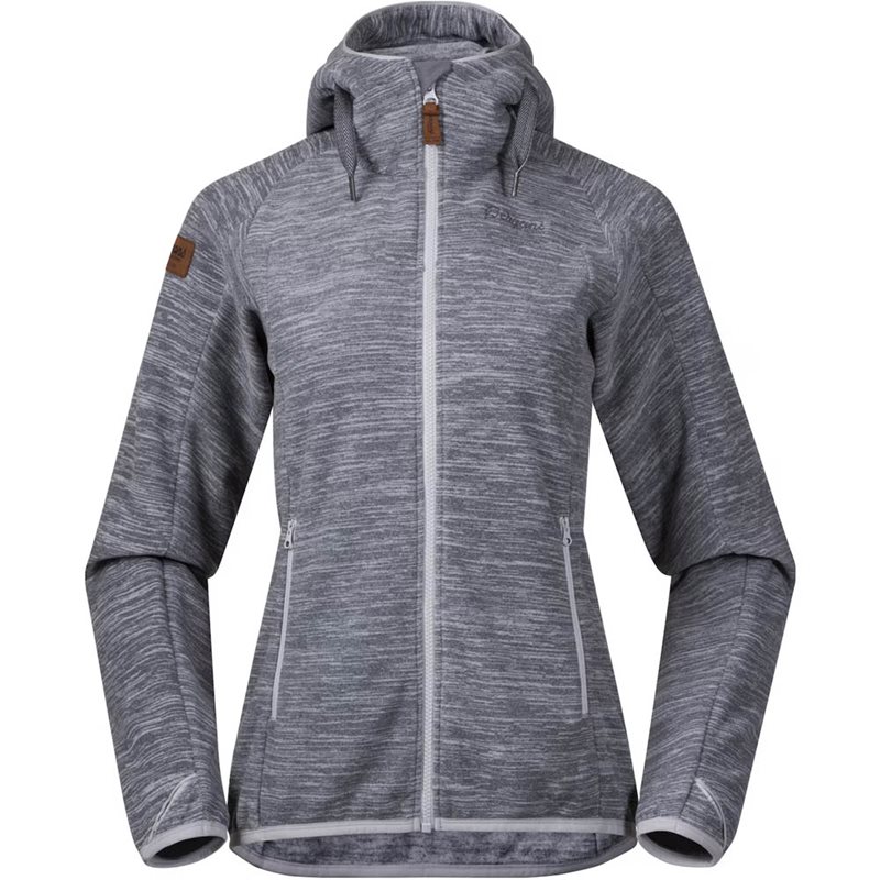 Bergans Hareid NoHood Fleece Jacket Women Aluminium - S