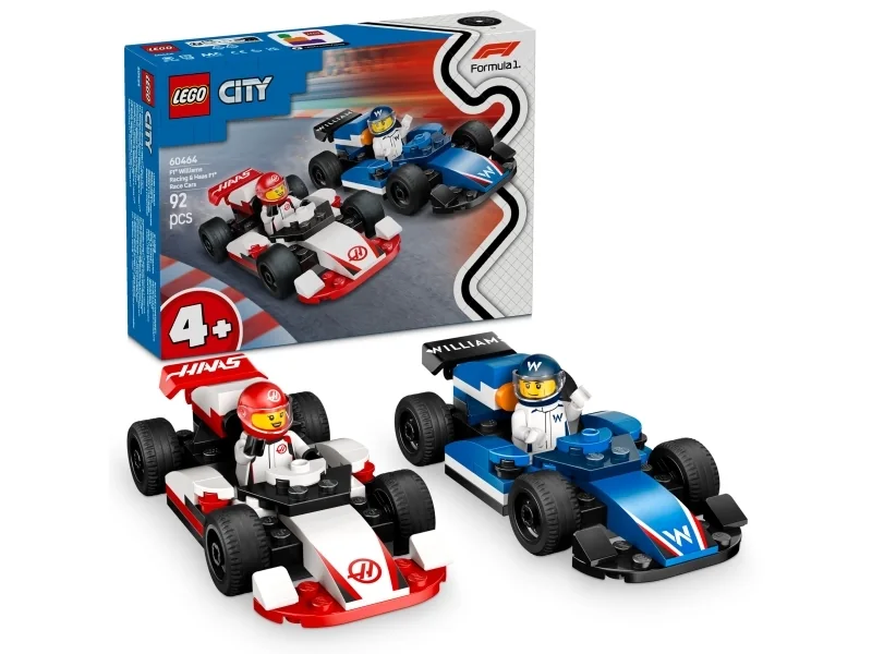 LEGO City 60464 F1-kilpa-autot Williams Racing ja Haas F1
