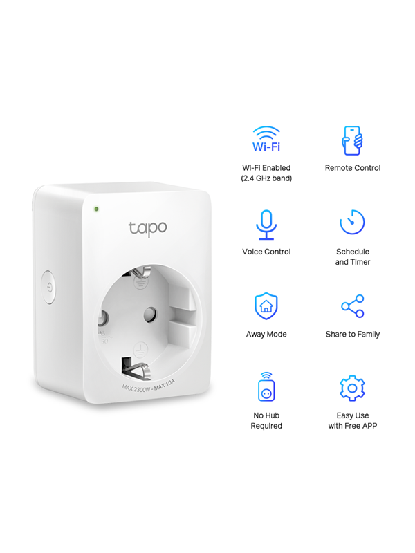 TP-Link Tapo P100 -älypistorasia, Wi-Fi
