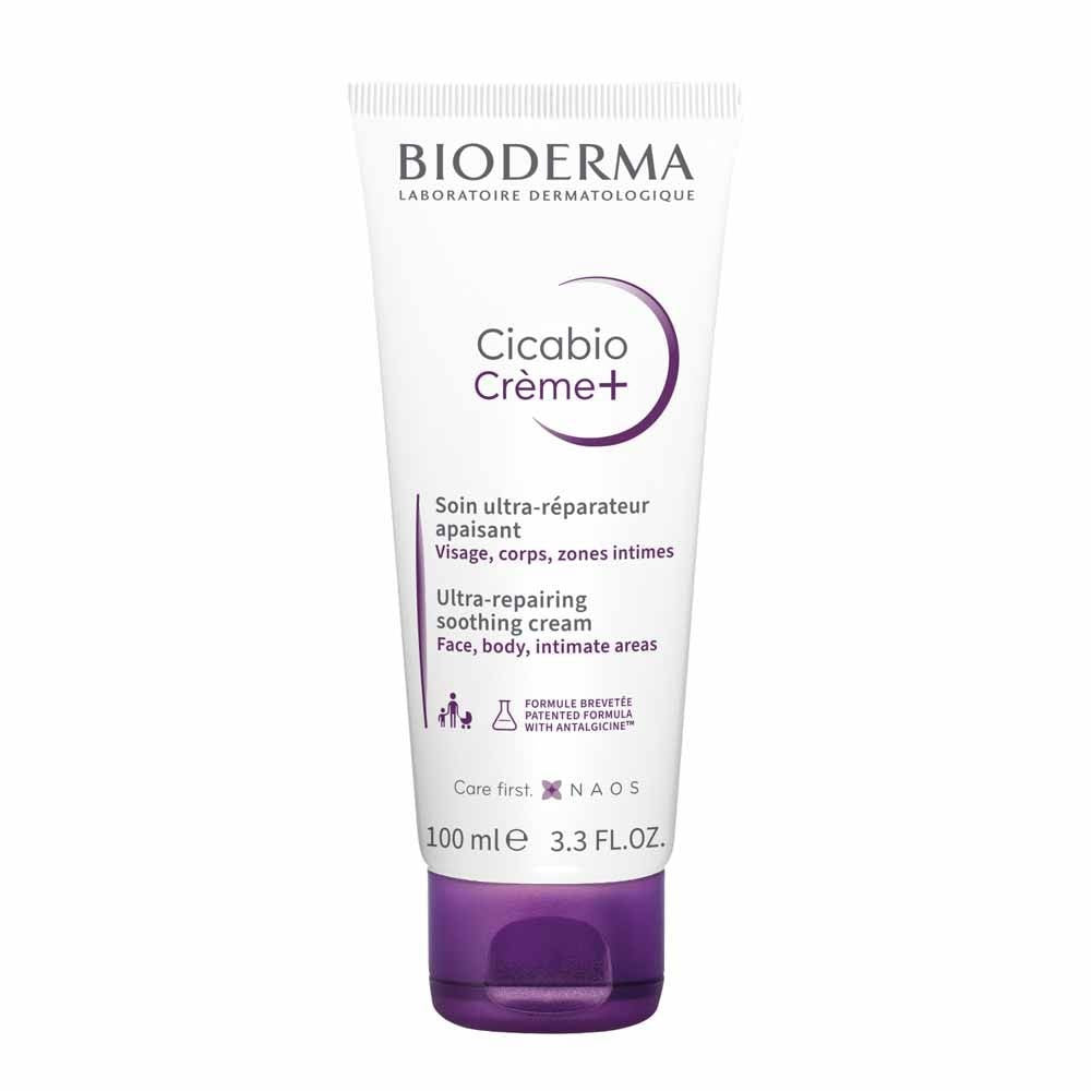 Bioderma Cicabio Cream+ Ultra Soothing Repairer kasvojen, vartalon ja intiimialueiden korjaaja 100 ml