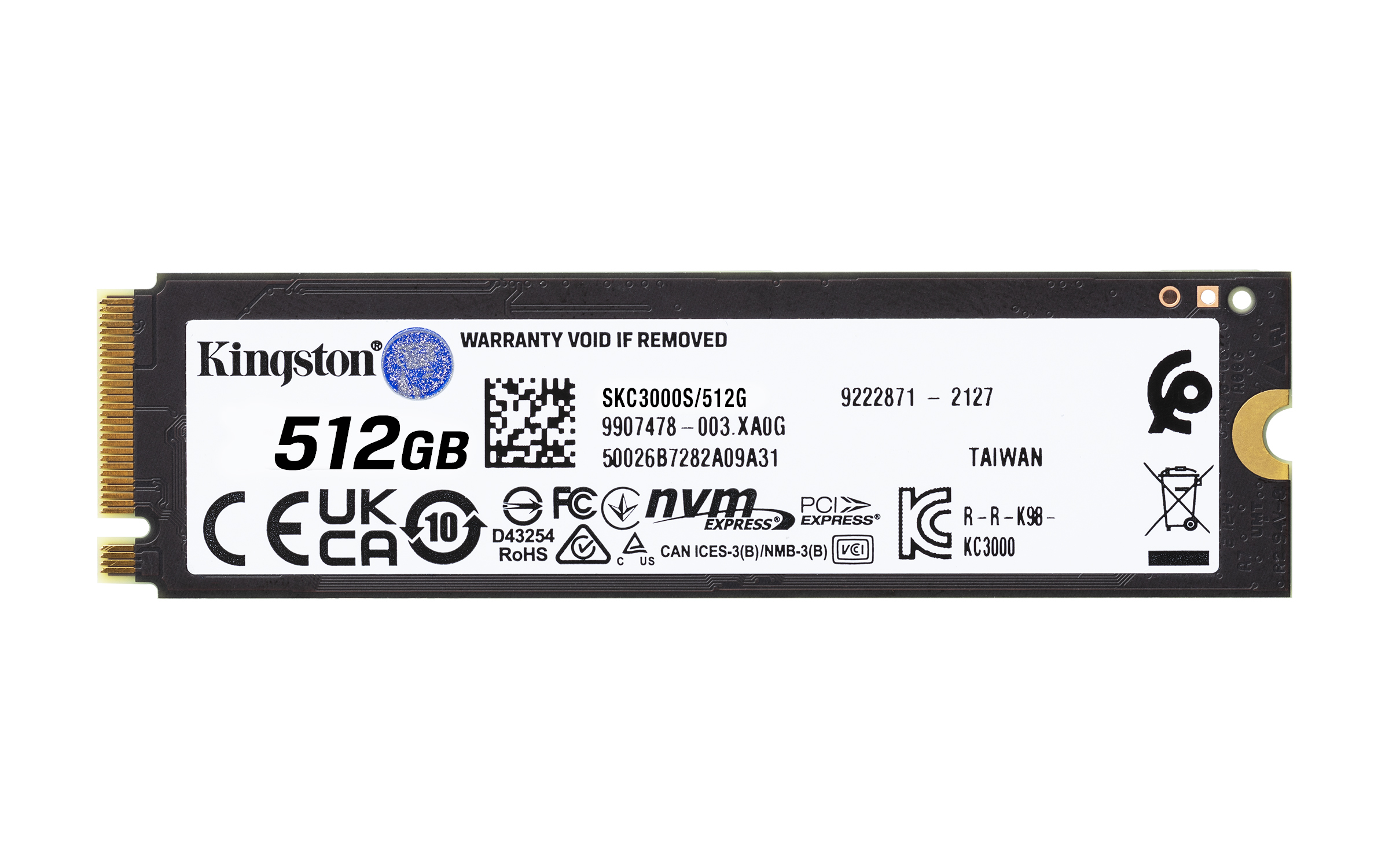 Kingston KC3000 512 Gt M.2 PCIe 4.0 NVMe -SSD-levy