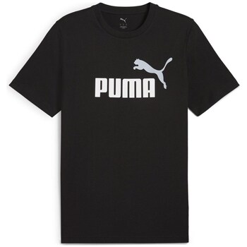 PUMA Toiminnallinen paita 'Essentials No. 1' vaaleanharmaa / musta / valkoinen