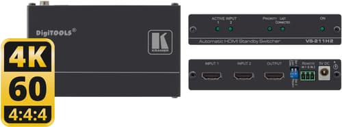 Kramer Vs-211h2 Automatic 4k Uhd Hdmi Standby Switcher