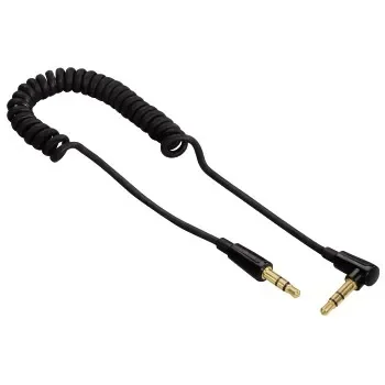 Hama Flexi-Slim 3,5 mm kulma kullattu -audiokaapeli, 0,75 m, musta