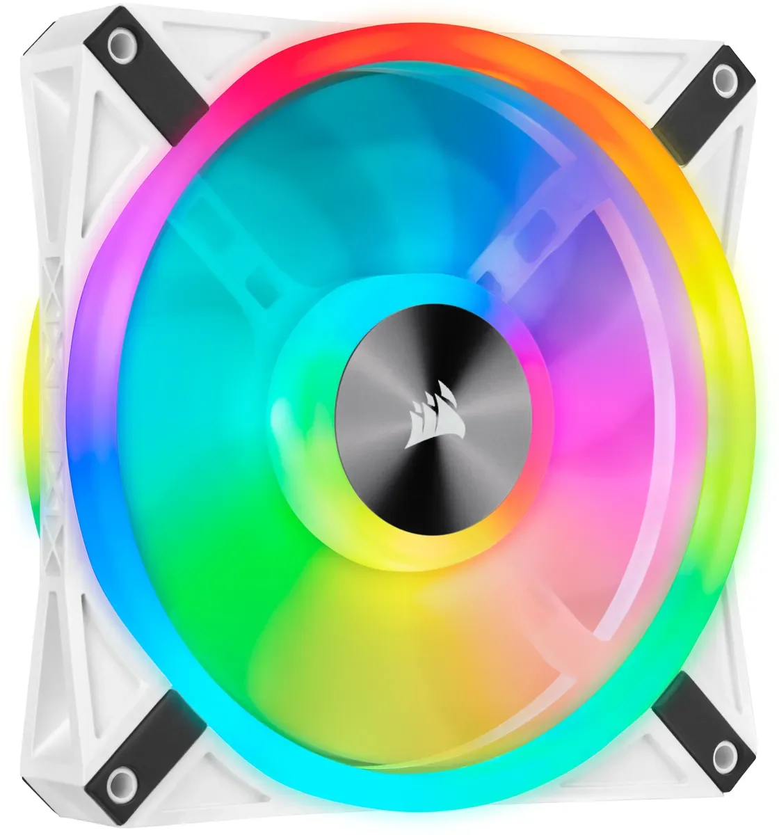Corsair iCUE QL140 PWM RGB -tuuletin, hydraulinen laakeri, 140 mm, valkoinen