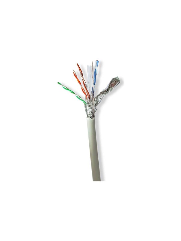Nedis CAT6 verkkokaapelin rulla | Stranded | S/FTP | Puhdas kupari | 305 m | Sisäkäyttöinen | Pyöreä | LSZH | Harmaa | Vetolaatikko