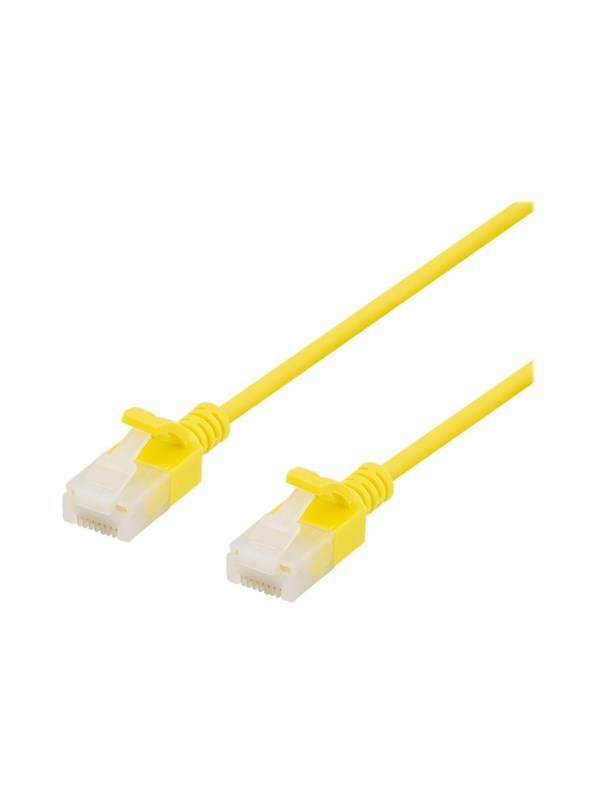 Cat6a U/UTP RJ45 0.5m -verkkokaapeli, keltainen