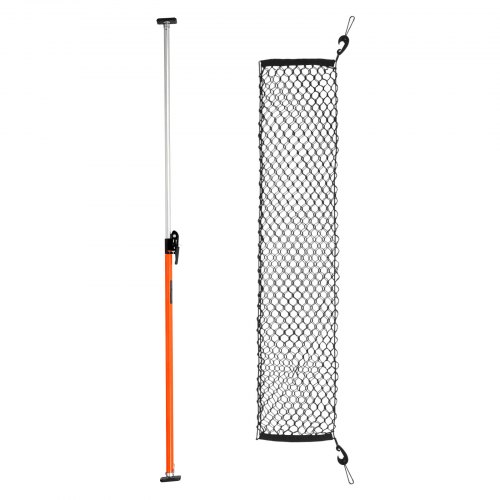 VEVOR Cargo Bar, Ratcheting Cargo Bar Adjustable from 1016mm to 1854mm, Heavy-duty Steel Cargos Stabilizer with Storage Net & Non-Slip Pads, Telescoping Load Lock Bars for SUVs, Sedans, Vans
