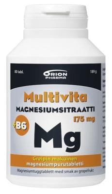 Multivita Magnesiumsitraatti+B6 greippi 175mg 80 purutabl